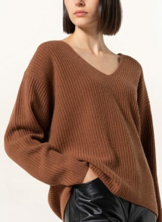 Mrs & HUGS Cashmere-Pullover Damen, Braun