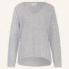 Mrs & HUGS Cashmere-Pullover Damen, Grau