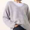 Mrs & HUGS Cashmere-Pullover Damen, Grau