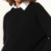 Mrs & HUGS Cashmere-Pullover Damen, Schwarz