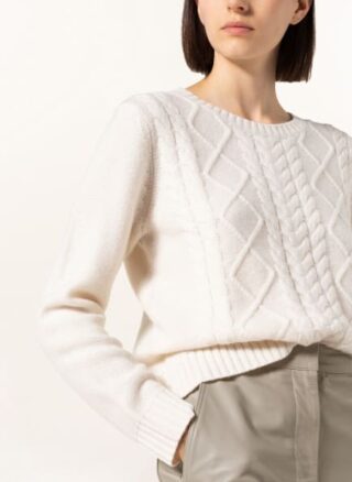 Mrs & HUGS Cashmere-Pullover Damen, Weiß