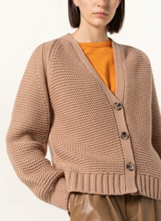 Mrs & HUGS Cashmere-Strickjacke Damen, Braun