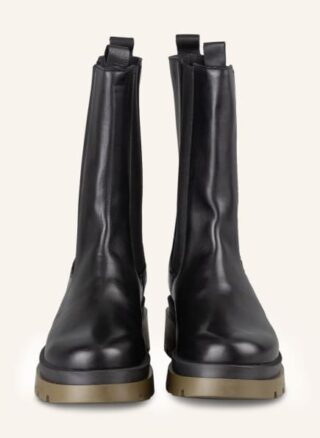 Mrs & HUGS Chelsea Boots Damen, Schwarz