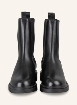 Mrs & HUGS Chelsea Boots Damen, Schwarz