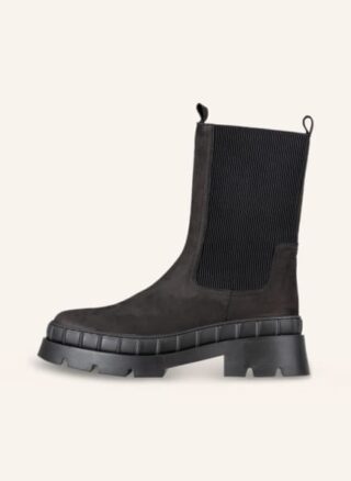 Mrs & HUGS Chelsea Boots Damen, Schwarz