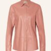 Mrs & HUGS Leder-Overshirt Damen, Pink