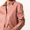 Mrs & HUGS Leder-Overshirt Damen, Pink