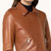 Mrs & HUGS Lederjacke Damen, Braun