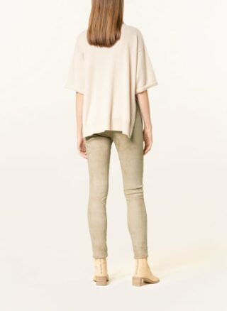 Mrs & HUGS Lederleggings Damen, Beige