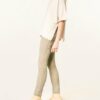 Mrs & HUGS Lederleggings Damen, Beige