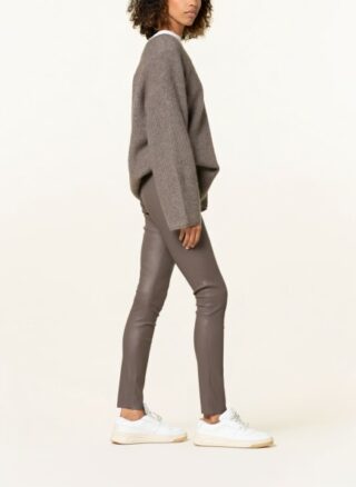 Mrs & HUGS Lederleggings Damen, Beige