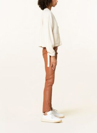 Mrs & HUGS Lederleggings Damen, Braun
