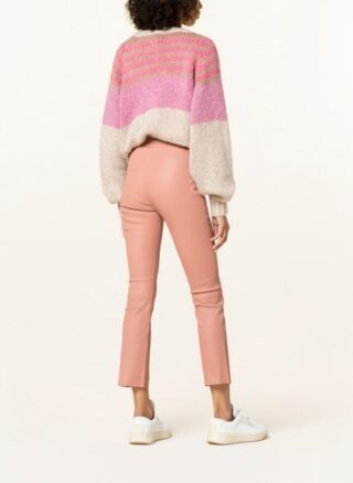 Mrs & HUGS Lederleggings Damen, Pink