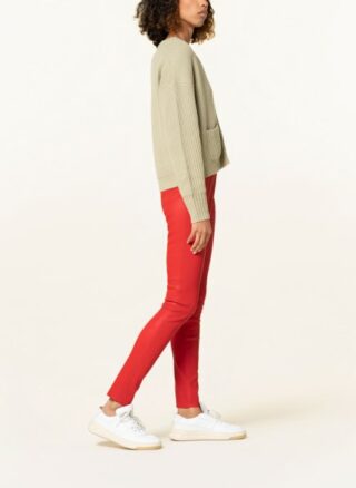 Mrs & HUGS Lederleggings Damen, Rot