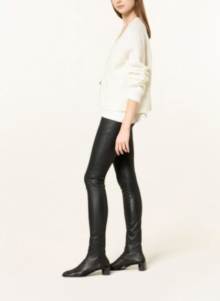 Mrs & HUGS Lederleggings Damen, Schwarz