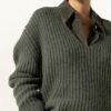 Mrs & HUGS Pullover Damen, Grün