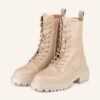 Mrs & HUGS Schnürboots Damen, Beige
