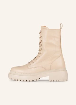Mrs & HUGS Schnürboots Damen, Beige