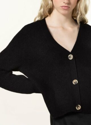 Mrs & HUGS Strickjacke Damen, Schwarz