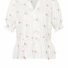 NEO NOIR Savy Blusenshirt Damen, Weiß