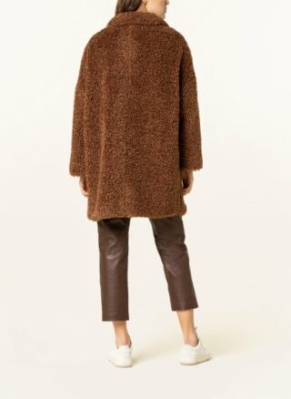 NVSCO Fiona Teddyfell-Mantel Damen, Braun