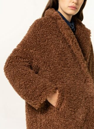 NVSCO Fiona Teddyfell-Mantel Damen, Braun