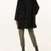 NVSCO Fiona Teddyfell-Mantel Damen, Schwarz