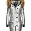 Navahoo Steppmantel Damen, Silber