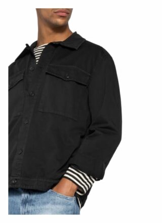 Nudie Jeans Colin Overshirt Herren, Schwarz