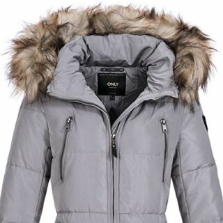 ONLY New Rhoda 15158947 Steppmantel Damen, Grau