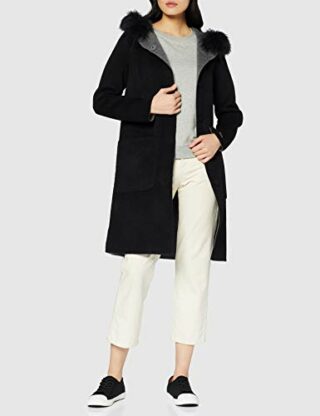 Oakwood 62178 Wollmantel Damen, Schwarz