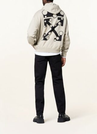 Off-White Bubble Arrow Oversized-Hoodie Herren, Beige
