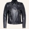 Off-White Lederjacke Herren, Schwarz