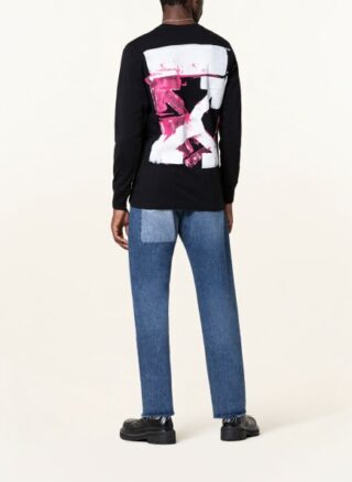 Off-White Longsleeve Herren, Schwarz
