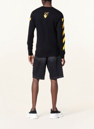 Off-White Longsleeve Herren, Schwarz