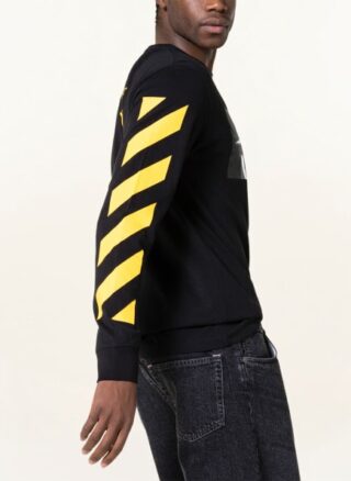 Off-White Longsleeve Herren, Schwarz