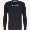 Off-White Longsleeve Herren, Schwarz