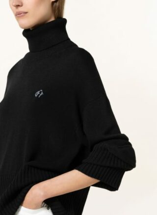 Off-White Rollkragenpullover Damen, Schwarz