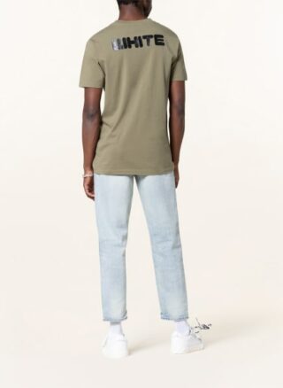 Off-White T-Shirt Herren, Grün