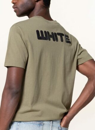 Off-White T-Shirt Herren, Grün