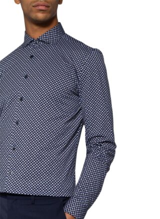 Olymp No. Six 24/7 Jerseyhemd Herren, Blau