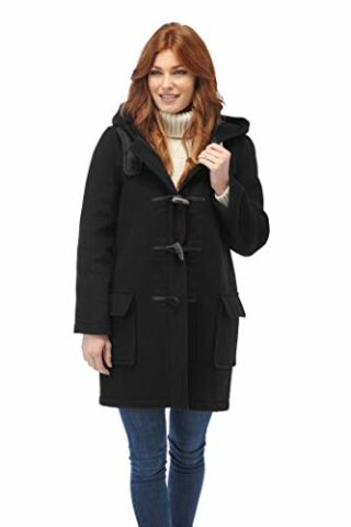 Original Montgomery Wollmantel Damen, Schwarz