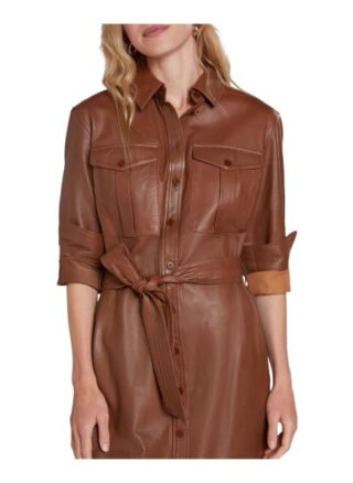 Oui Ausgestelltes Kleid Damen, Braun