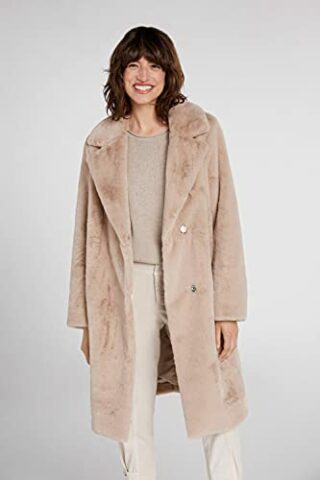 Oui Fellmantel Damen, Braun