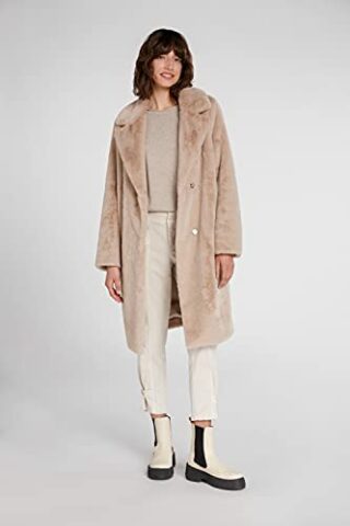 Oui Fellmantel Damen, Braun