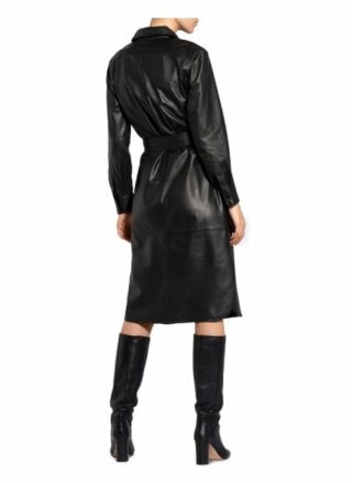 Oui Hemdblusenkleid Damen, Schwarz
