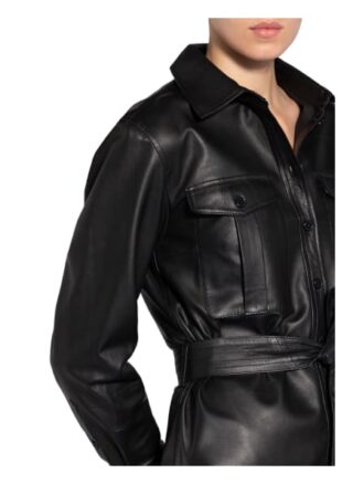 Oui Hemdblusenkleid Damen, Schwarz