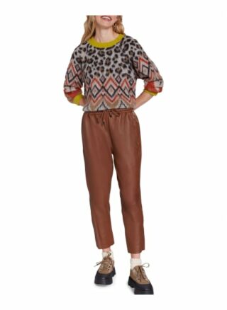 Oui Lederhose Damen, Braun