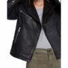Oui Lederjacke Damen, Schwarz
