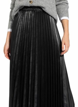 Oui Plisseerock Damen, Schwarz